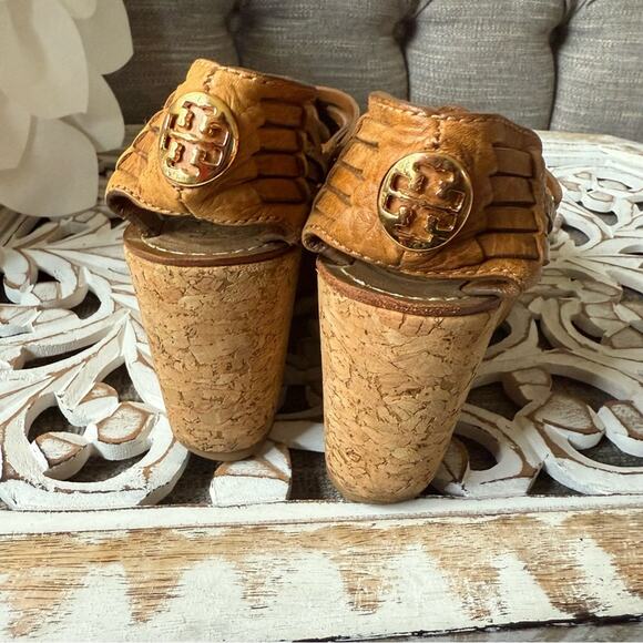 Tory Burch Leather Platform Wedge Heels Sandals Women’s 6 - Picture 12 of 12